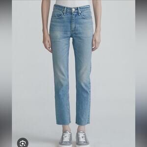 rag & bone Women's Straight Leg Jeans - Light Blue